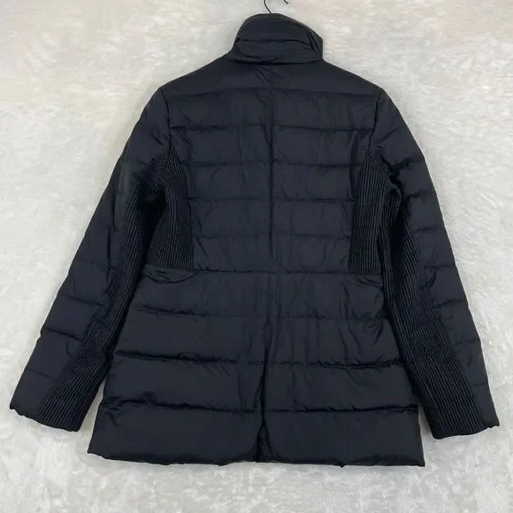 Michael Kors Womens Jacket Small Black Goose Down Quilted Puffer Zip * No Hood - Picture 13 of 13